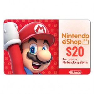 美国任天堂eShop礼品卡兑换码 Nintendo eshop gift card 20美元20美金20美刀$20